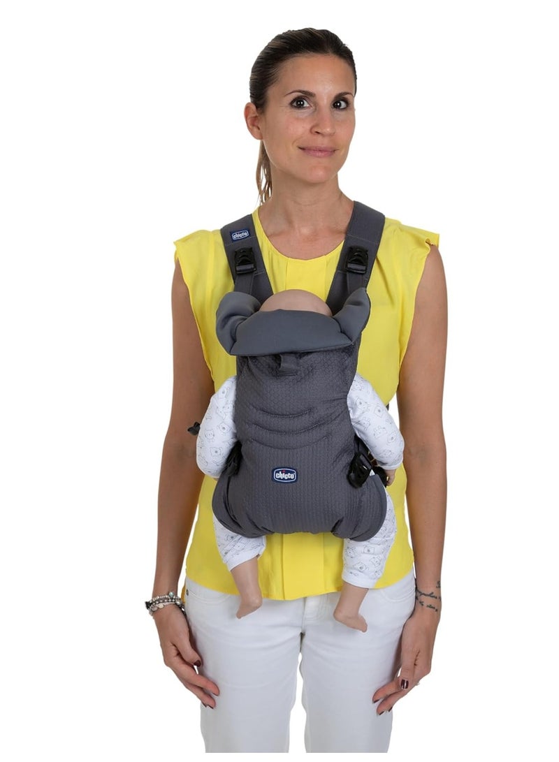 شيكو Chicco EasyFit Ergonomic Multi Position Carrier Bag Wide Seat Suitable for All Body Sizes - Ideal from Birth - Moon Grey - Image 2